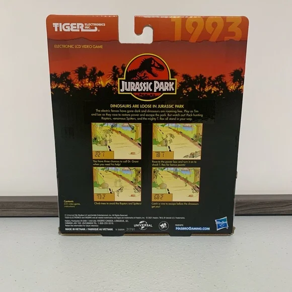 Hasbro Jurassic Park Electronic LCD Handheld Video Game-New